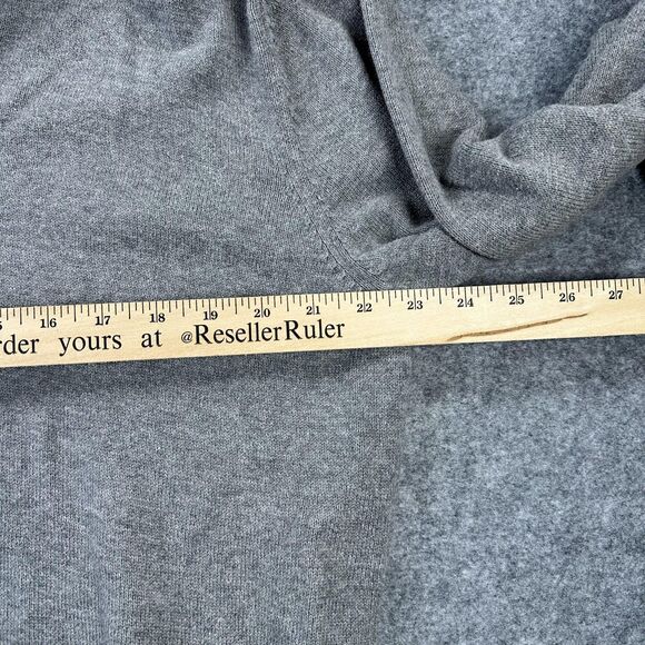 Chaps Sweater Mens Large Gray Shawl Collar Button Front Cotton Cardigan - Picture 8 of 10